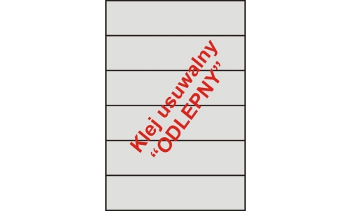 Etykiety samoprzylepne białe matowe na arkuszach A4 klej odlepny  210x49.5